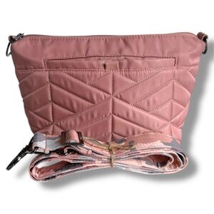 Lug Flare Crossbody Bag Blush Pink with Camo Strap